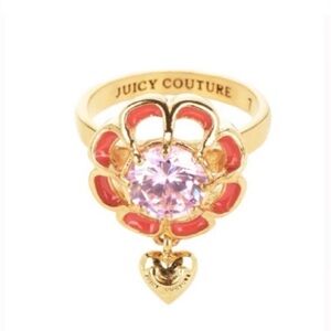 New Juicy Couture Iconic Flowers Ring, size 6